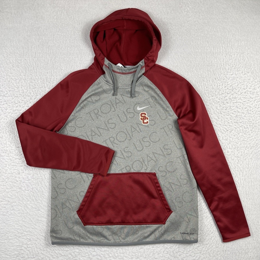 USC Trojans Pullover Womens Medium Nike Therma Hoodie Ladies Activewear Top